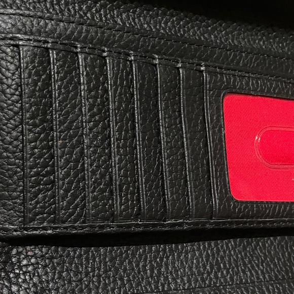 Dooney & Bourke Pebble Grain Leather Continental Clutch Wallet Black BrownColor - Picture 7 of 13